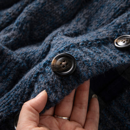 Heavyweight 80% Wool Knit Zip Cardigan Sweater – Japanese Vintage Loose Unisex – Sweater cardigan | japanese streetwear | vintage workwear | unisex | Yamalinclothes