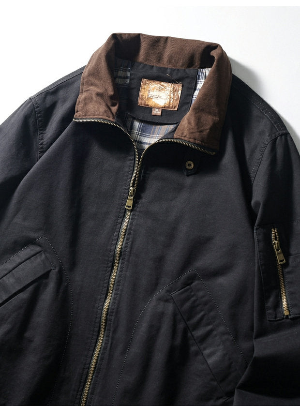 American Vintage Washed Twill Flight Jacket – Oversized Unisex