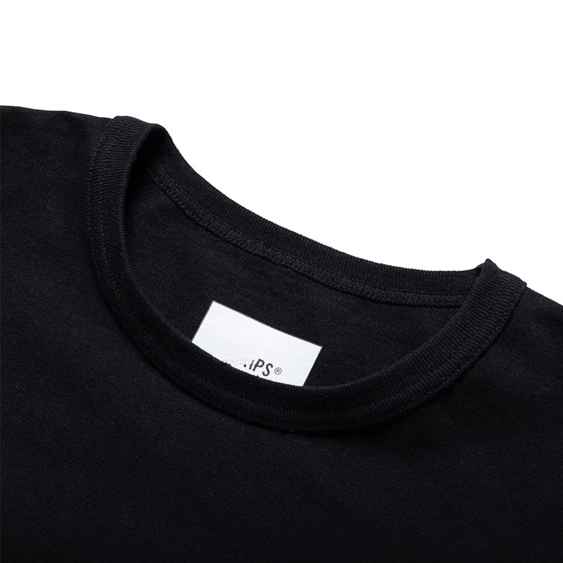 Japanese Style Heavy Cotton Crew Neck Long Sleeve T-Shirt 2023 New Base Shirt Letter