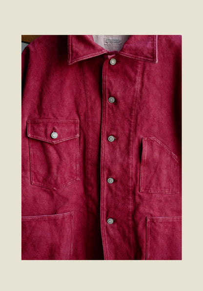 Chore Jacket - Yamalin Classic Heavy Wash French Workwear Cargo Jacket