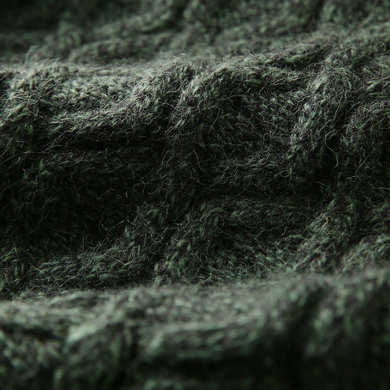 X07 Heavy hard goods 100/wool Italian custom foreign trade original order tail goods men's thick knitted sweater coat