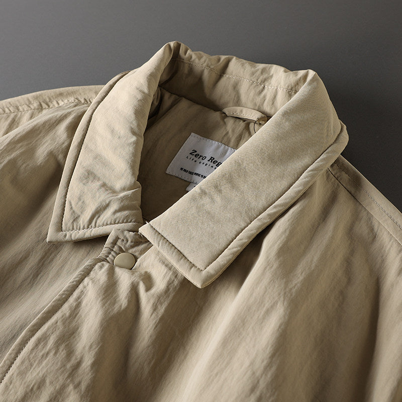 Japanese Retro Mid-Length Padded Coat – Oversized Unisex – Japanese vintage | fall outfits 2026 | fall winter outfits | classy winter outfits | lazy comfy outfits | japanese streetwear | vintage workwear | yamalin clothes | Yamalinclothes