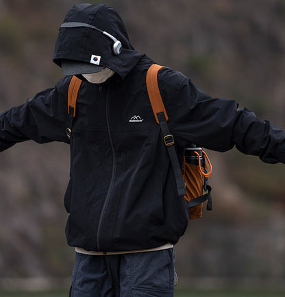 Waterproof Hooded Outdoor Workwear Jacket – Mountain Oversized Unisex