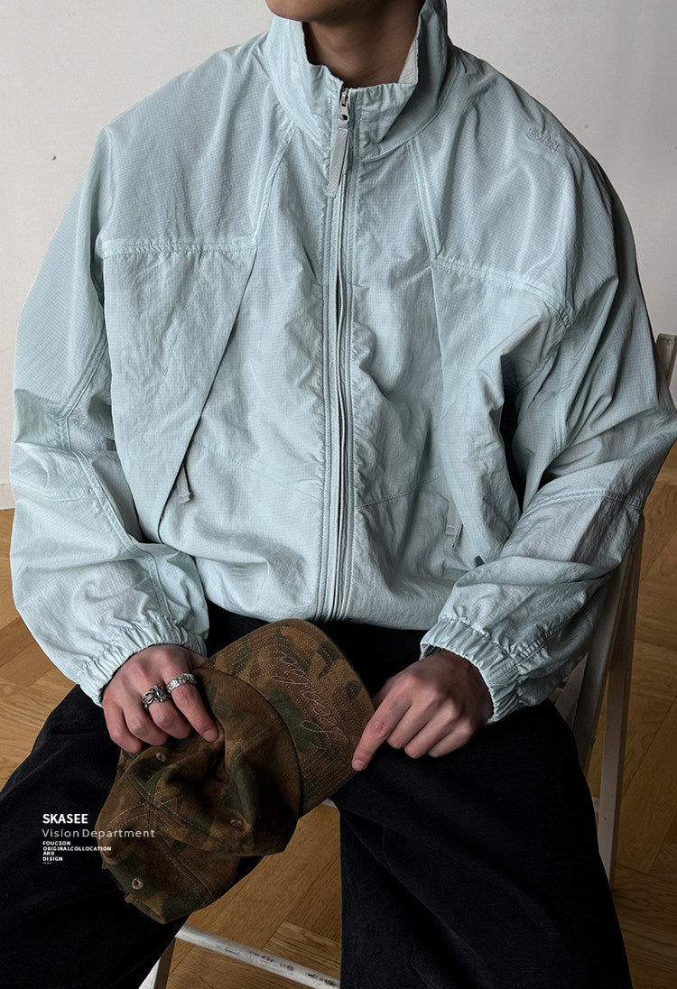 Quick-Dry Stand-Collar Outdoor Jacket – Mountain Oversized Unisex – Japanese vintage | fall outfits 2026 | fall winter outfits | classy winter outfits | lazy comfy outfits | japanese streetwear | vintage workwear | yamalin clothes | Yamalinclothes