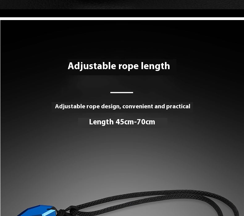 Klein Blue Men's Necklace Light Luxury Niche High-end Sense Cool Sweater Chain Trend Lucky Pendant Tungsten Pendant