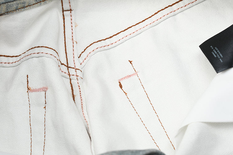 Beauty tide retro old hole patch 3D printing jeans dyed loose wide-leg pants