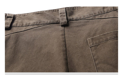 American Vintage Warm Earth-Tone Cargo Jacket – Relaxed Men's Spring Autumn Coat