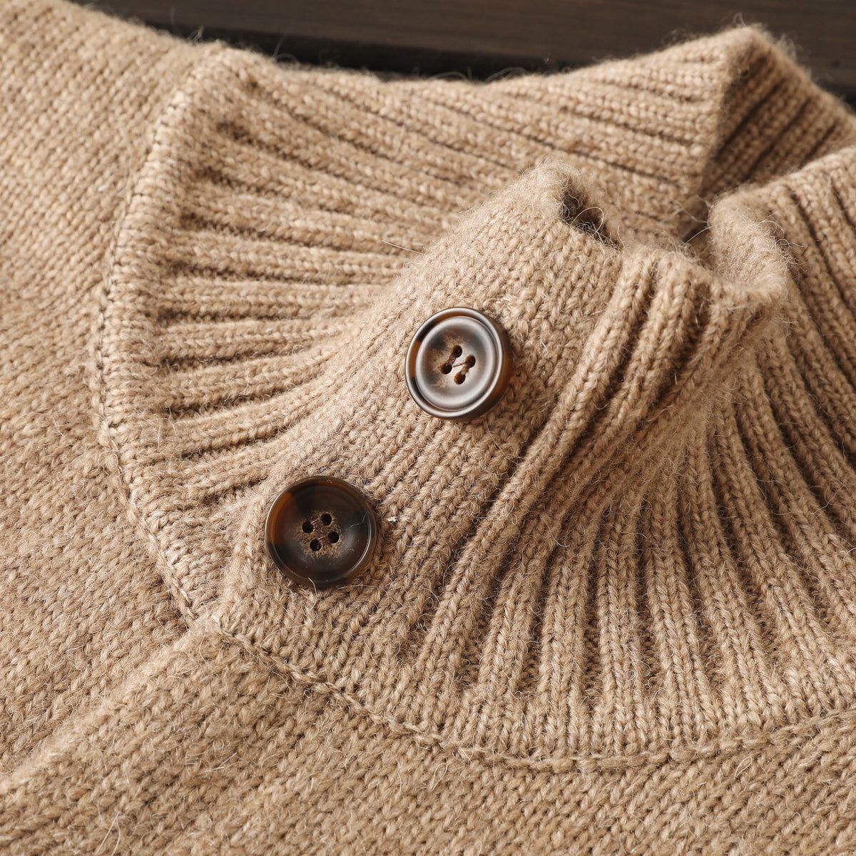 Alpaca Wool Blend Stand-Collar Knit Cardigan – Thickened Oversized Unisex