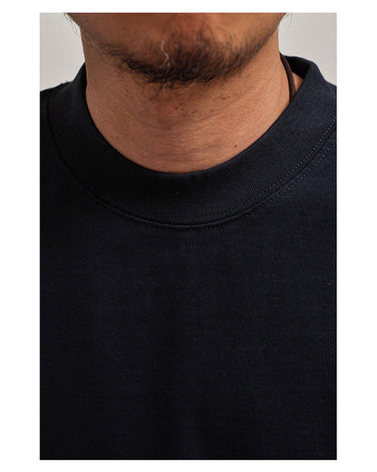 380G Heavyweight Cotton Crewneck Short Sleeve T-Shirt – Loose Solid Color Summer Tee for Men – Japanese vintage | yamalin clothes | Yamalinclothes