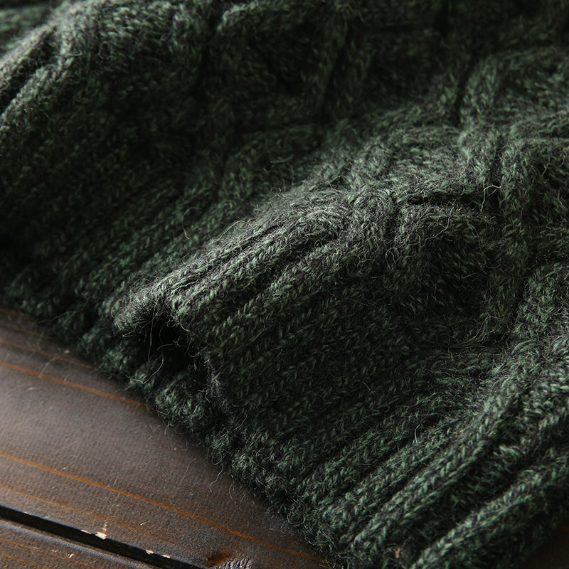 X07 Heavy hard goods 100/wool Italian custom foreign trade original order tail goods men's thick knitted sweater coat