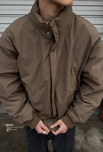 Duck Down Jacket – Stand Collar & Ribbed Hem | Yamalinclothes