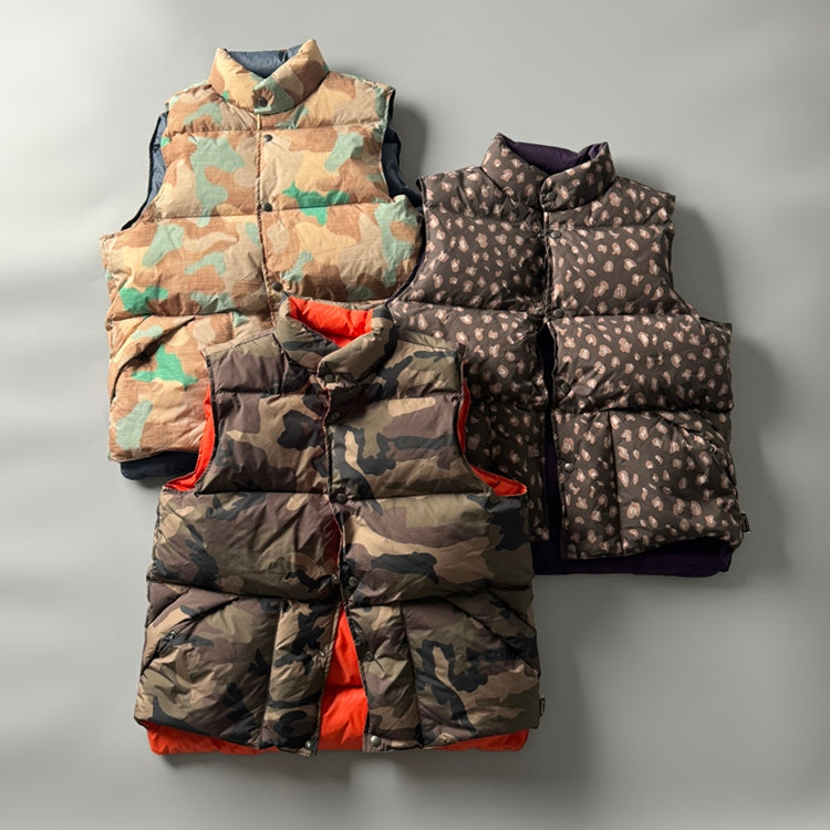 Men's Reversible 90% White Duck Down Camouflage Vest