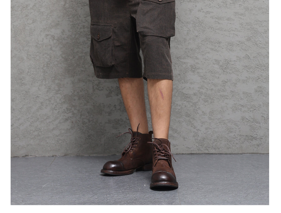 Wild Silk Cuban Collar Half Sleeve Shirt Men's Dye Yam Dyed Tussah Silk Aloha Retro Short Sleeve Shirt Summer