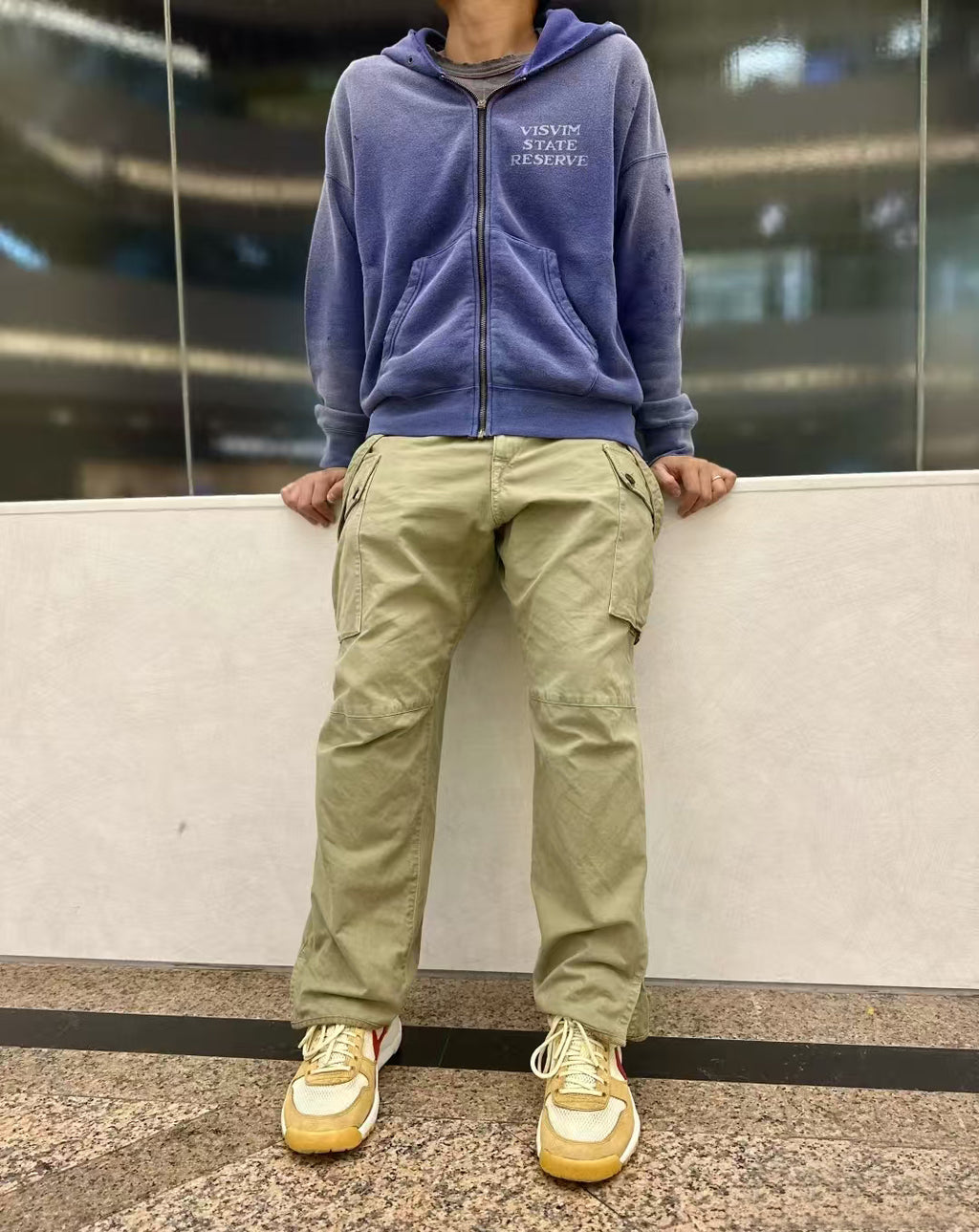 Japanese Trend All-Cotton Washed Vintage Distressed Zipper Hoodie