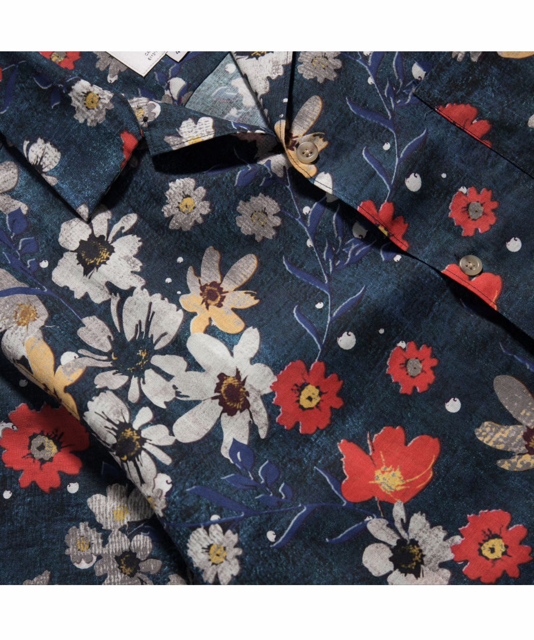 New Amekaji Retro Short Sleeve Shirt Printed Cotton Linen Shirt