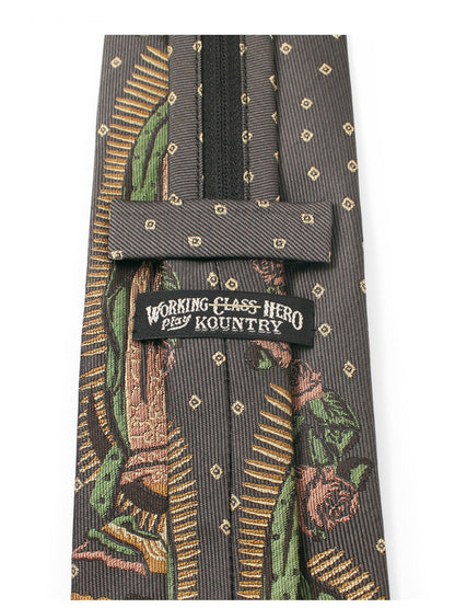 26SS Japanese vintage rose Maria jacquard tie