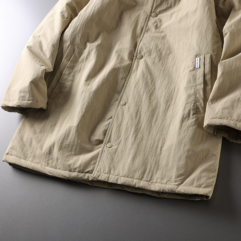 Japanese Retro Mid-Length Padded Coat – Oversized Unisex – Japanese vintage | fall outfits 2026 | fall winter outfits | classy winter outfits | lazy comfy outfits | japanese streetwear | vintage workwear | yamalin clothes | Yamalinclothes