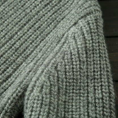 Wool Stand-Collar Knit Cardigan – Thickened Oversized Unisex