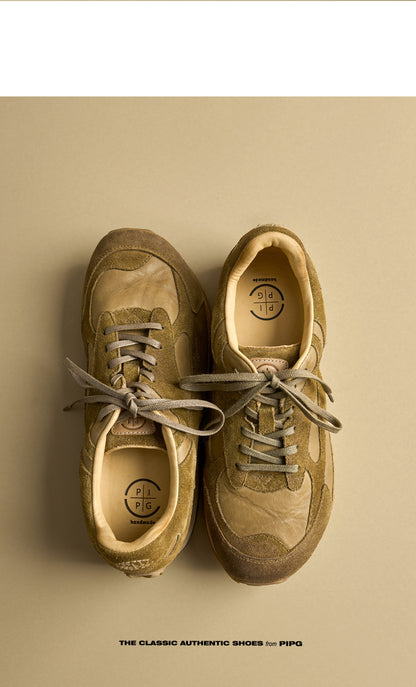 Vintage Distressed Washed Thick-Sole Training Sneakers – Breathable Casual Shoes for Men | Japanese vintage | yamalin clothes | Yamalinclothes