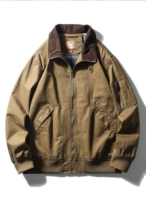 American Vintage Washed Twill Flight Jacket – Oversized Unisex