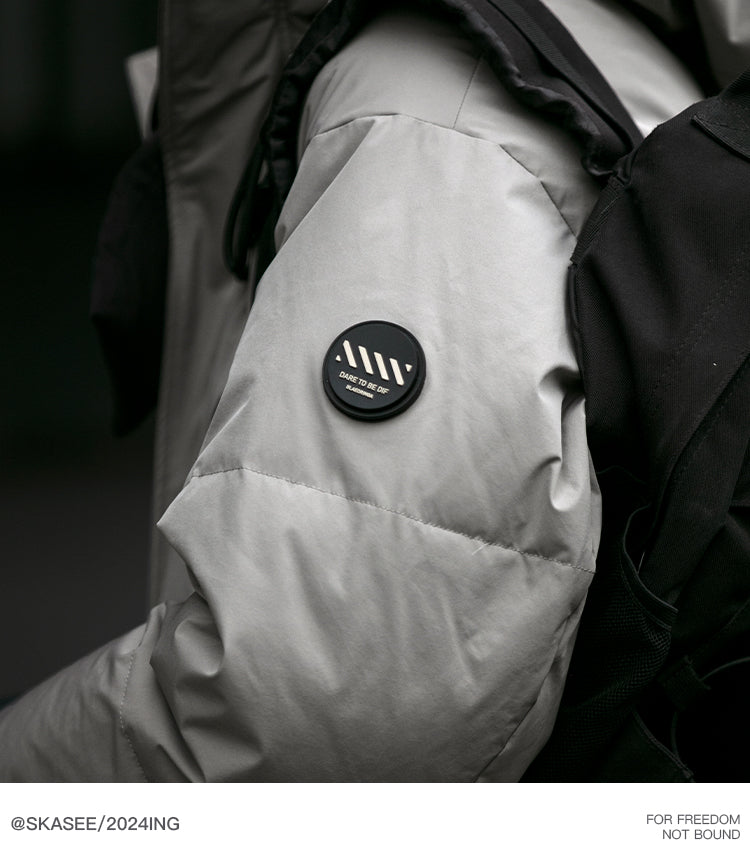 Cleanfit Deconstructed Patchwork Design Down Jacket for Men Winter Couples Outdoor Windproof Workwear 90 White Duck Down Coat