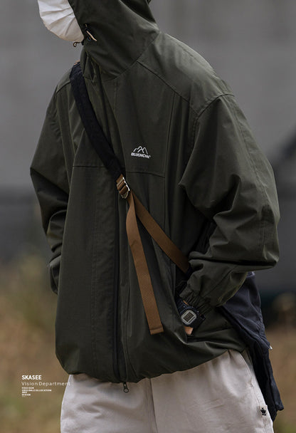 Waterproof Hooded Outdoor Workwear Jacket – Mountain Oversized Unisex