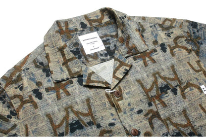Seersucker Cuban Collar Printed Shirt – Men's Vintage Beach Short Sleeve