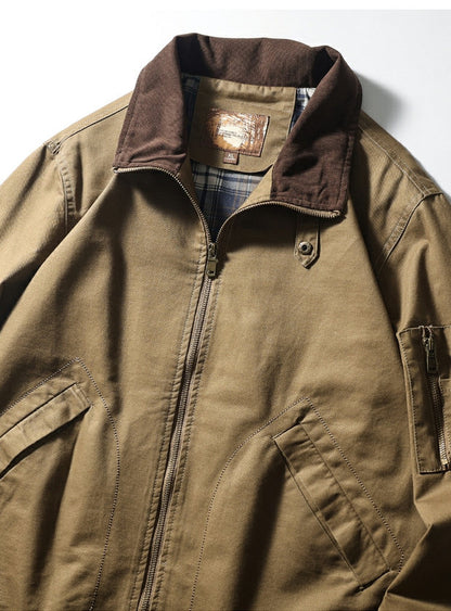 American Vintage Washed Twill Flight Jacket – Oversized Unisex