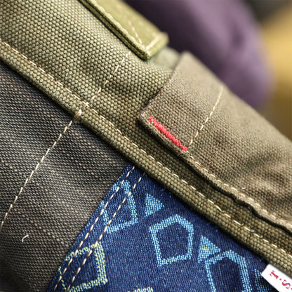 صناعة ثقيلة، قماش سميك، وصلات قماش بايجيا، حقيبة كتف واحدة، حقيبة كروس، حقيبة بائع جرائد، حقيبة كاجوال للرجال والنساء 8700