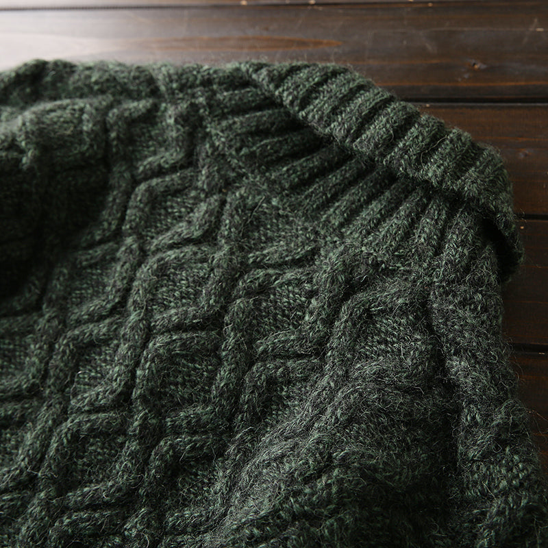 X07 Heavy hard goods 100/wool Italian custom foreign trade original order tail goods men's thick knitted sweater coat