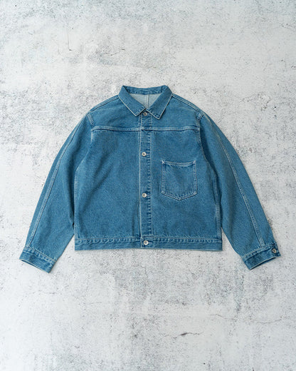 Single Pocket Short Denim Jacket – Loose Unisex Casual Streetwear