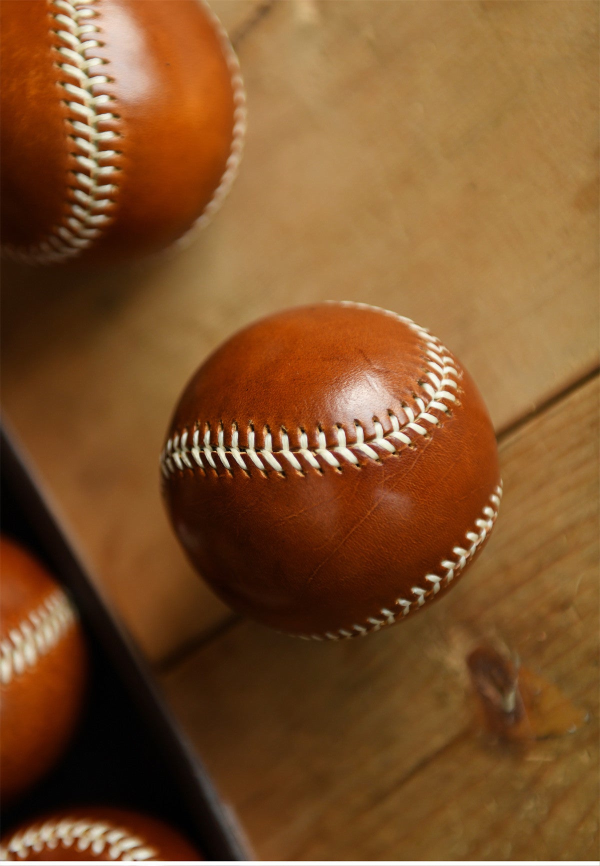Handmade Vegetable-Tanned Cowhide Baseball – Artisan Leather Collectible