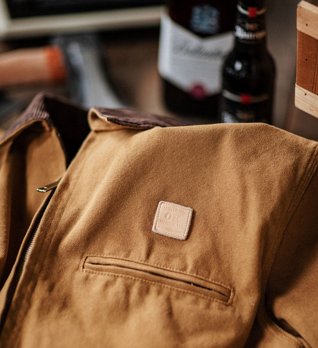 Indigo Heavy Wash Canvas Detroit Cargo Jacket – American Vintage Distressed Unisex – Coats Jackets | japanese streetwear | vintage workwear | unisex | Yamalinclothes