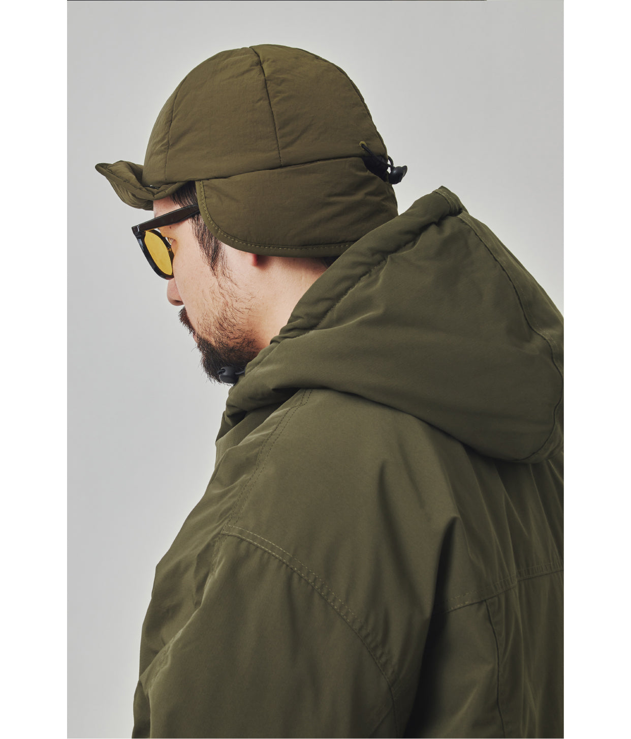 Army Green Hooded Short Down Jacket – Loose Fit Cold-Resistant Puffer (Unisex)
