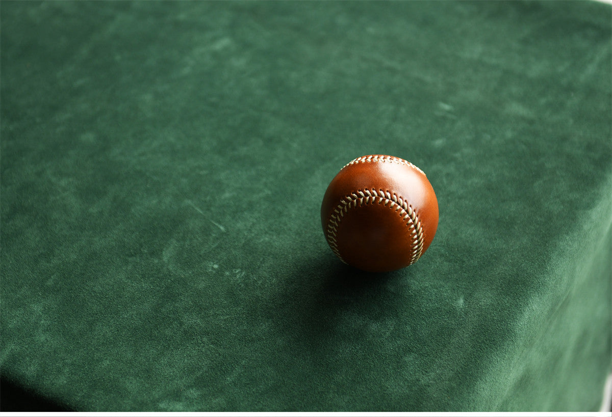 Handmade Vegetable-Tanned Cowhide Baseball – Artisan Leather Collectible