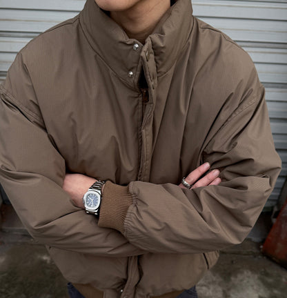 Duck Down Jacket – Stand Collar & Ribbed Hem | Yamalinclothes