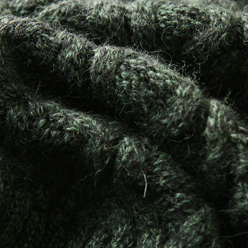 X07 Heavy hard goods 100/wool Italian custom foreign trade original order tail goods men's thick knitted sweater coat