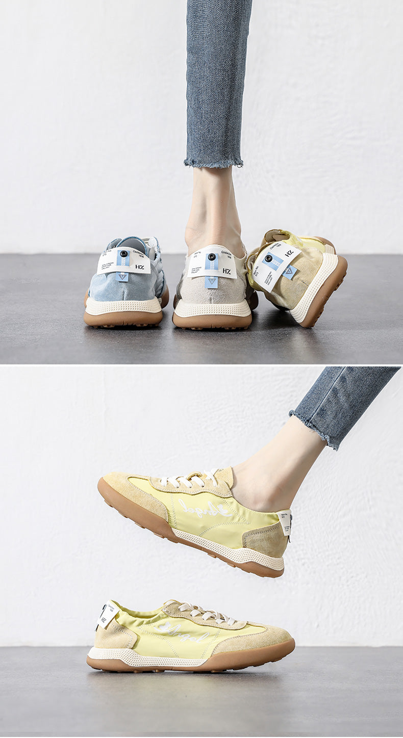 Women's Canvas Forrest Gump Shoes - Soft-Sole Breathable White Casual Sneakers