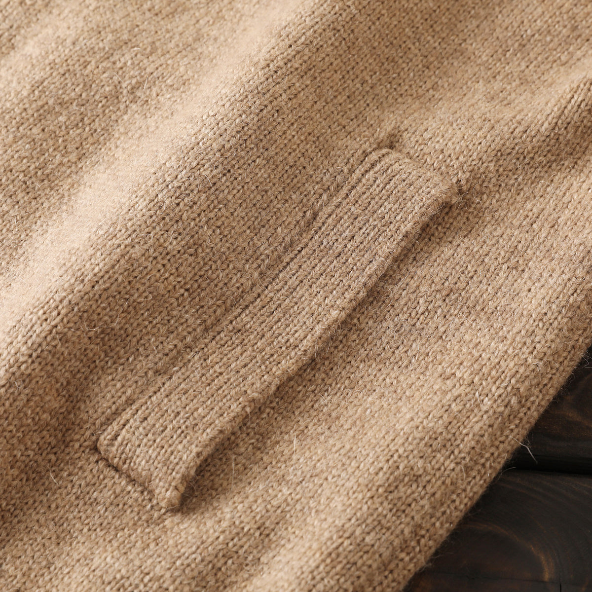 Alpaca Wool Blend Stand-Collar Knit Cardigan – Thickened Oversized Unisex