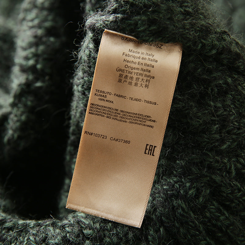 X07 Heavy hard goods 100/wool Italian custom foreign trade original order tail goods men's thick knitted sweater coat