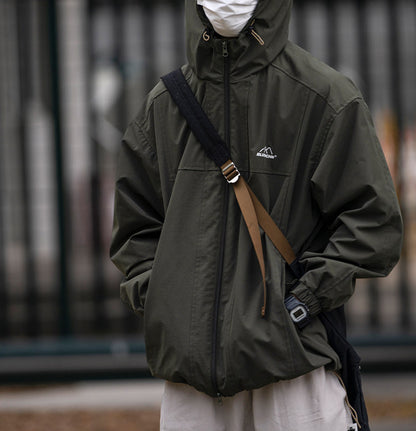 Waterproof Hooded Outdoor Workwear Jacket – Mountain Oversized Unisex