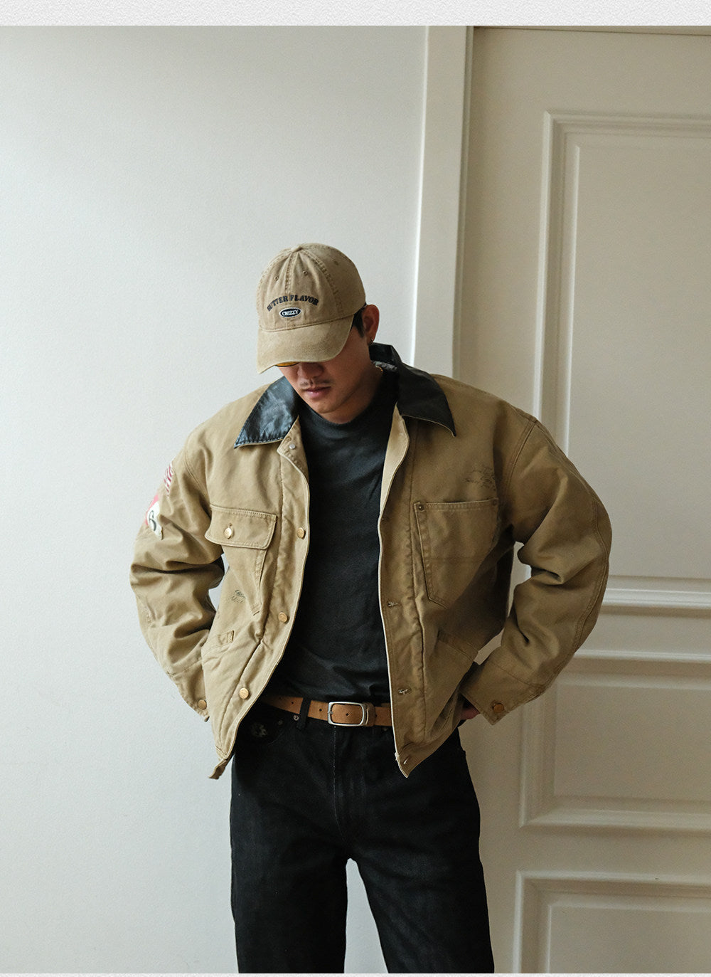 Cotton Lapel Workwear Jacket – Vintage Loose Fit – Coats Jackets | japanese streetwear | vintage workwear | unisex | Yamalinclothes