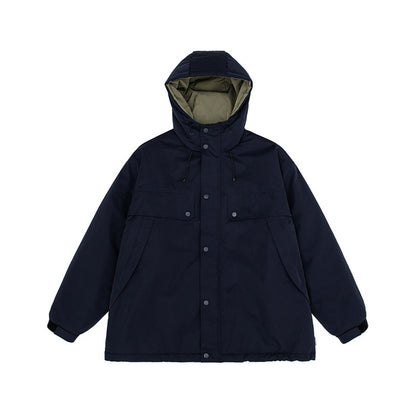 Hooded Padded Jacket – Large Flap Pockets | Yamalinclothes