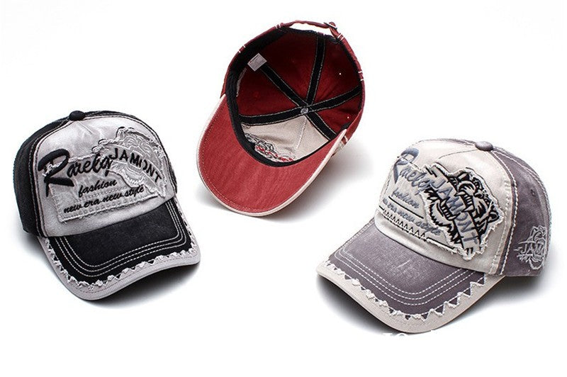 Tiger Embroidery Cotton Baseball Cap – Adjustable Unisex