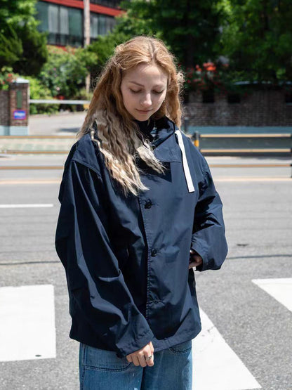 Japanese Outdoor Hooded Windbreaker Jacket – Lightweight Waterproof Unisex Streetwear – Japanese vintage | yamalin clothes | Yamalinclothes