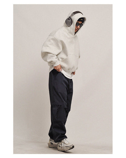 Oversized Short Wide Hoodie - Big Cropped Sweater (Unisex)