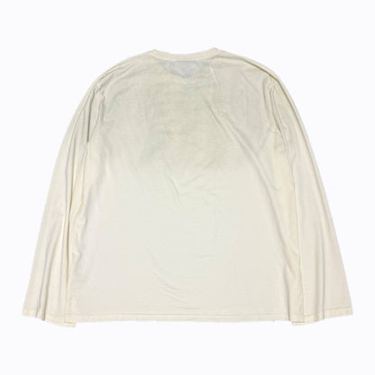 Anime Girl Print Distressed Long Sleeve T-Shirt – Japanese Illustration Loose Unisex