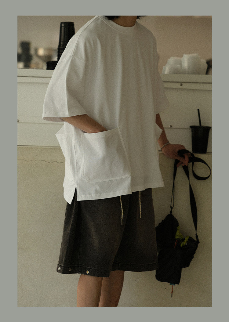 Japanese-style large wide short sleeve tee bat sleeve | Japanese vintage | yamalin clothes | Yamalinclothes