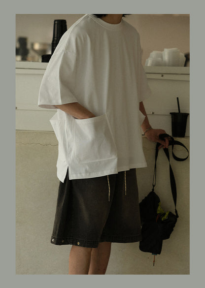 Japanese-style large wide short sleeve tee bat sleeve | Japanese vintage | yamalin clothes | Yamalinclothes