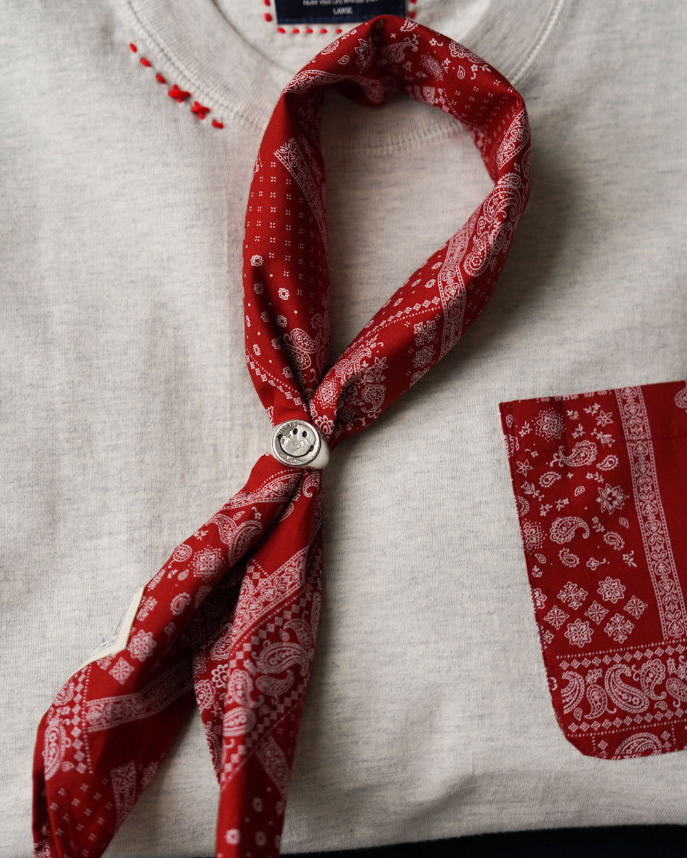Japanese Paisley Print Bandana – Vintage Square Scarf